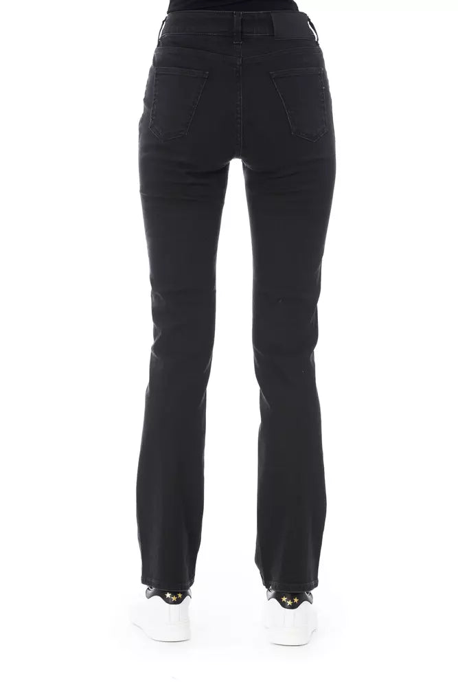 Black Cotton Jeans & Pant