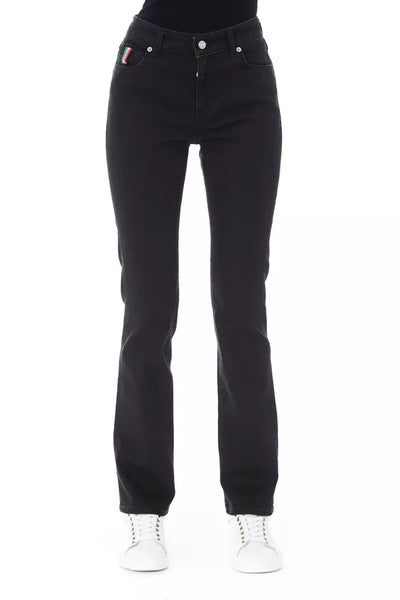 Black Cotton Jeans & Pant