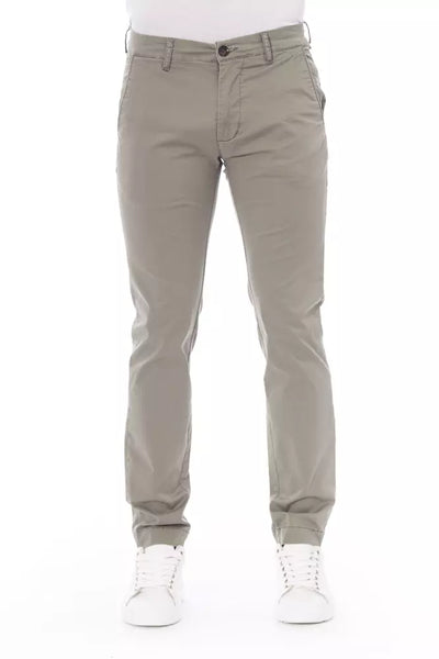 Beige Cotton Jeans & Pant