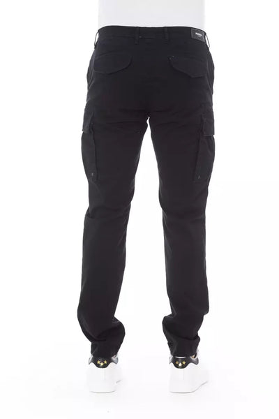 Black Cotton Jeans & Pant