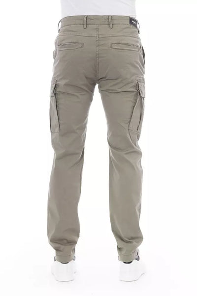 Beige Cotton Jeans & Pant