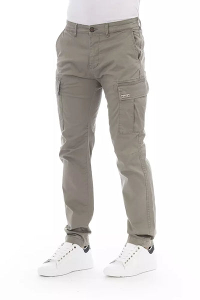 Beige Cotton Jeans & Pant