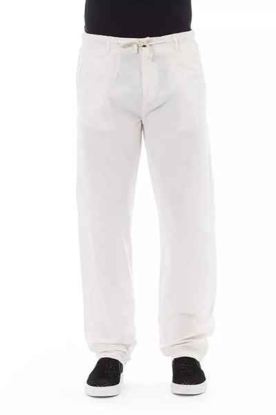 White Cotton Jeans & Pant