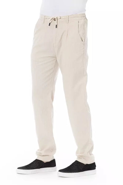 Beige Cotton Jeans & Pant