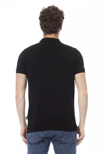 Black Cotton Polo Shirt