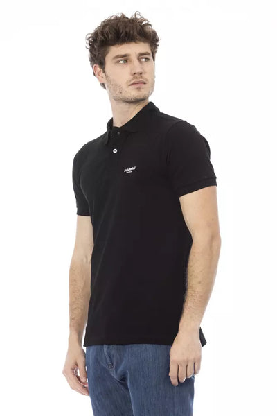 Black Cotton Polo Shirt