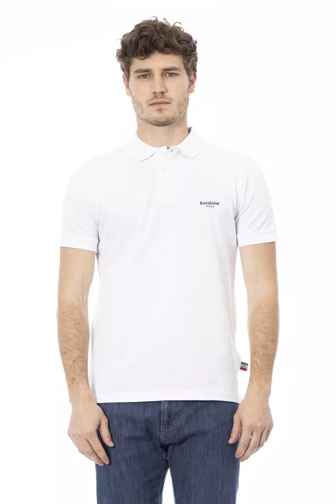 White Cotton Polo Shirt