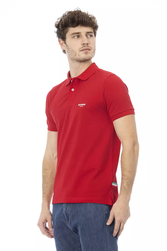 Red Cotton Polo Shirt