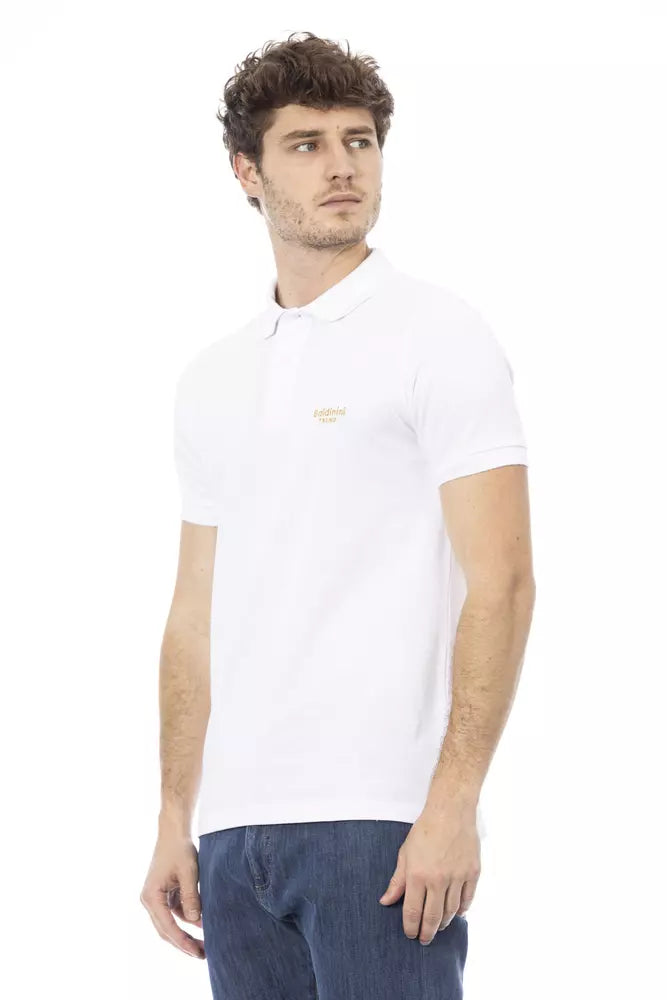 White Cotton Polo Shirt