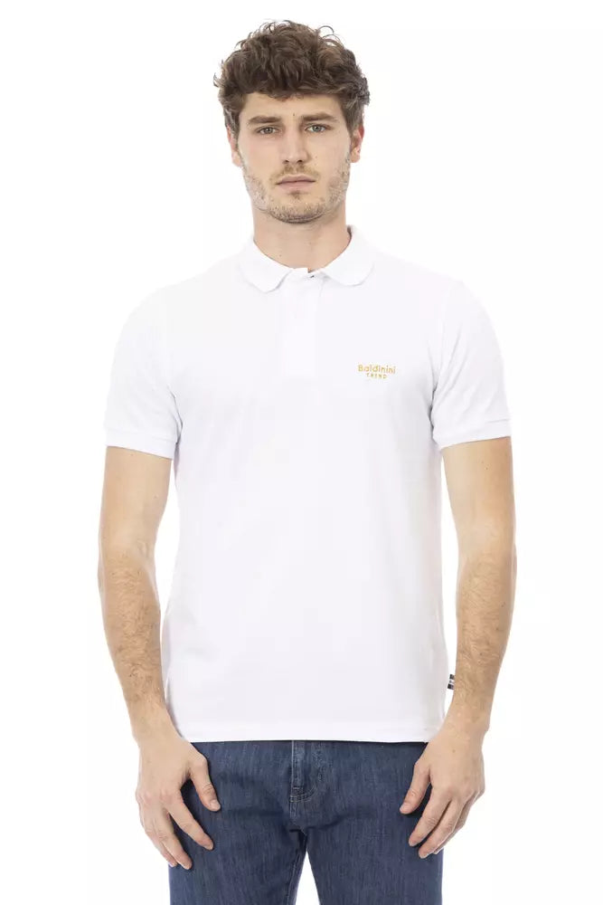 White Cotton Polo Shirt