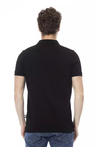 Black Cotton Polo Shirt