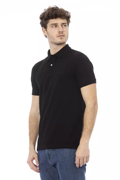 Black Cotton Polo Shirt