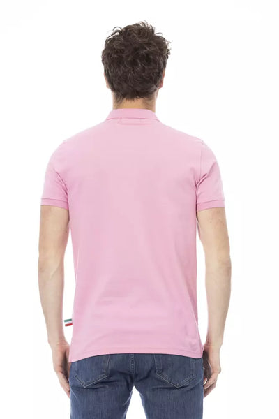 Pink Cotton Polo Shirt