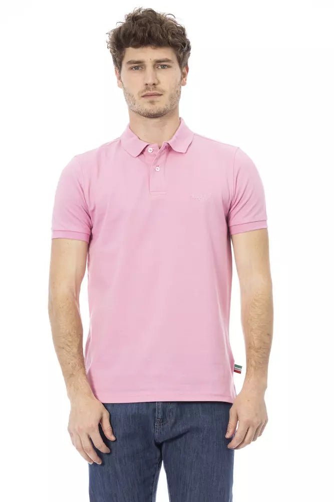 Pink Cotton Polo Shirt