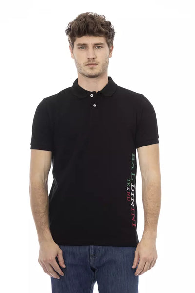 Black Cotton Polo Shirt