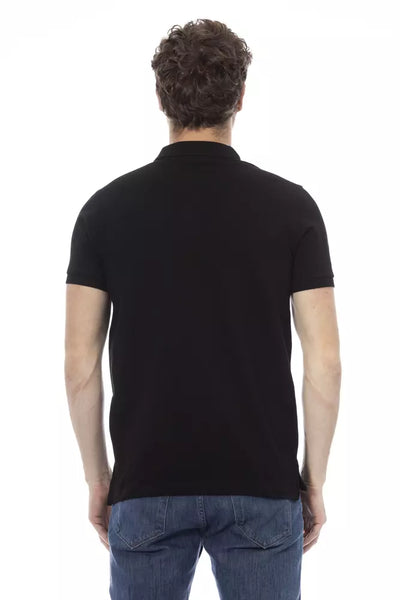 Black Cotton Polo Shirt