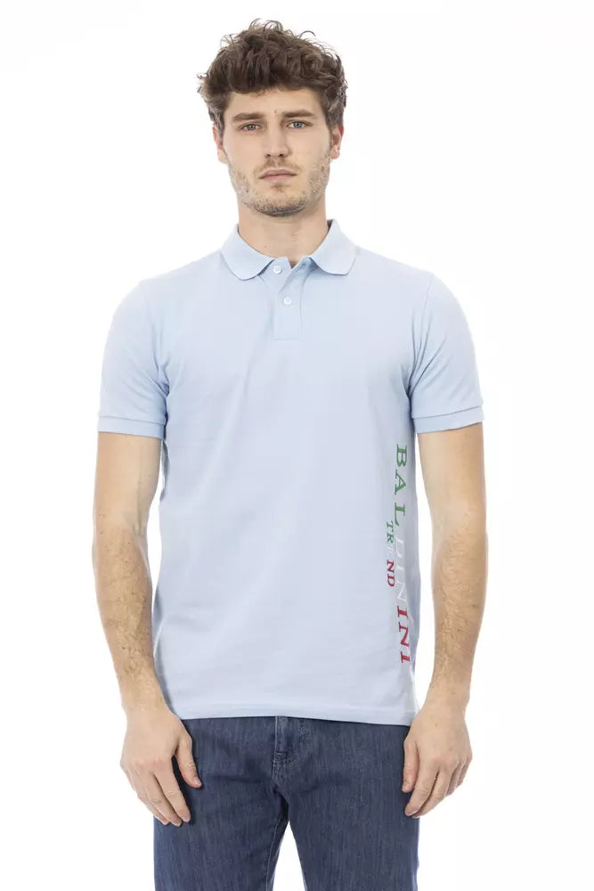 Light Blue Cotton Polo Shirt