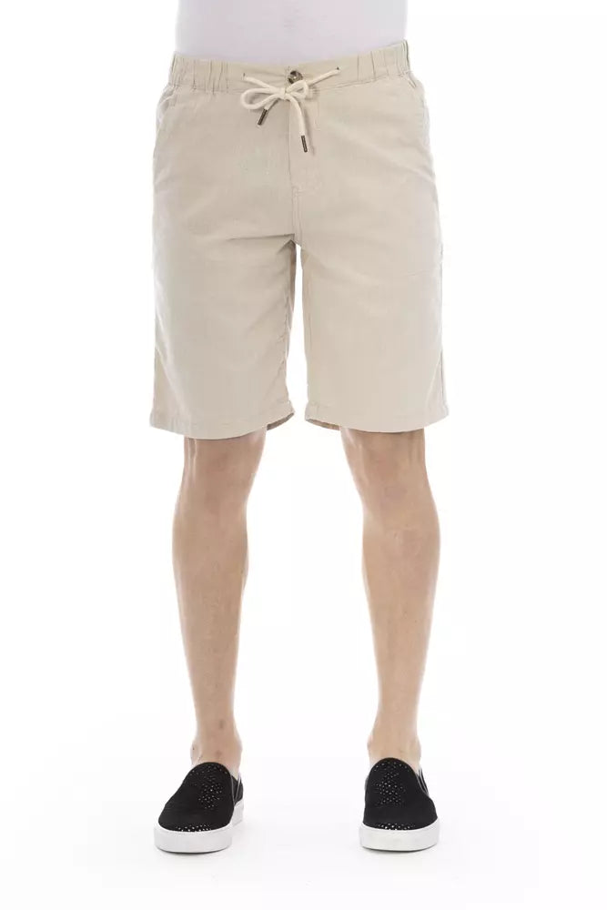 Beige Cotton Short