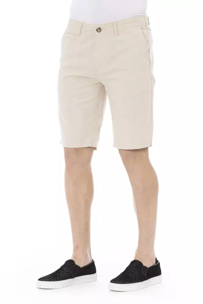 Beige Cotton Short