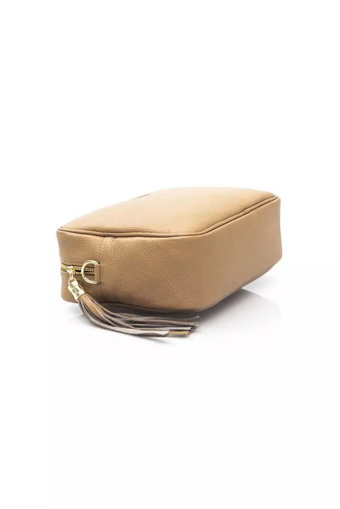 Beige COW Leather Shoulder Bag