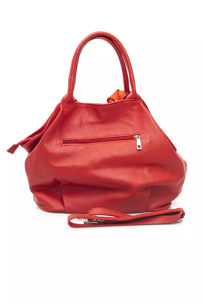 Red COW Leather Shoulder Bag