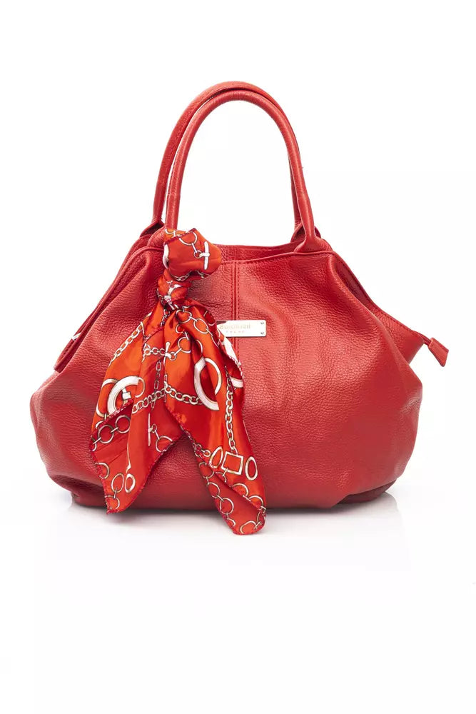 Red COW Leather Shoulder Bag