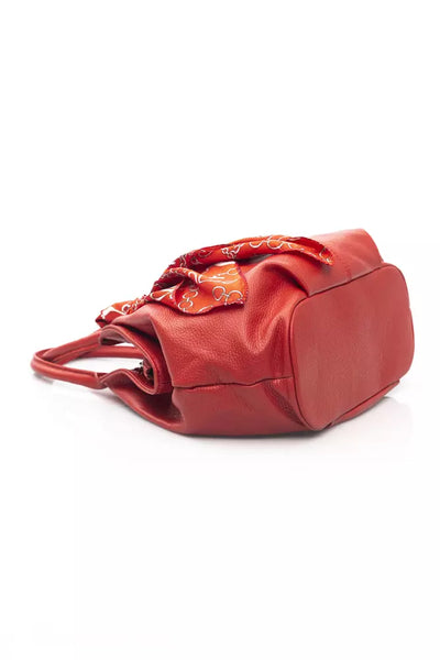 Red COW Leather Shoulder Bag