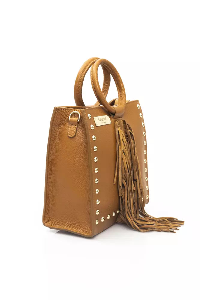 Beige Cowhide Handbag