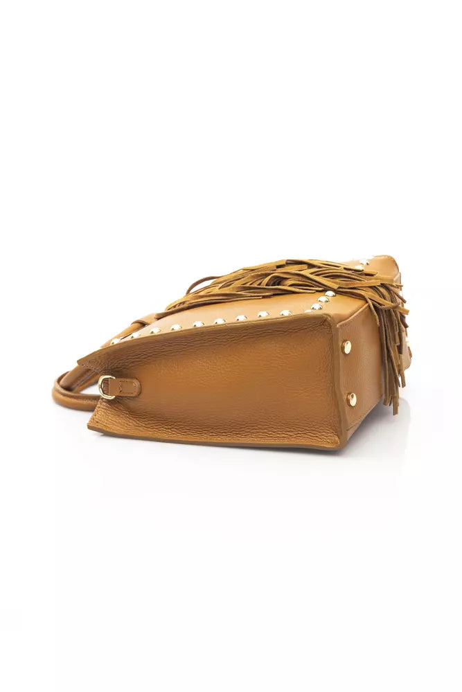 Beige Cowhide Handbag