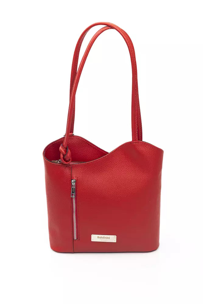 Red COW Leather Shoulder Bag