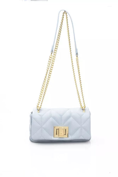 Light Blue Polyethylene Shoulder Bag