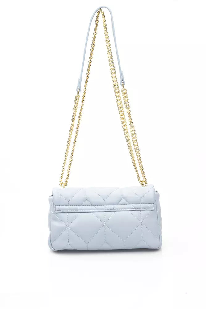 Light Blue Polyethylene Shoulder Bag