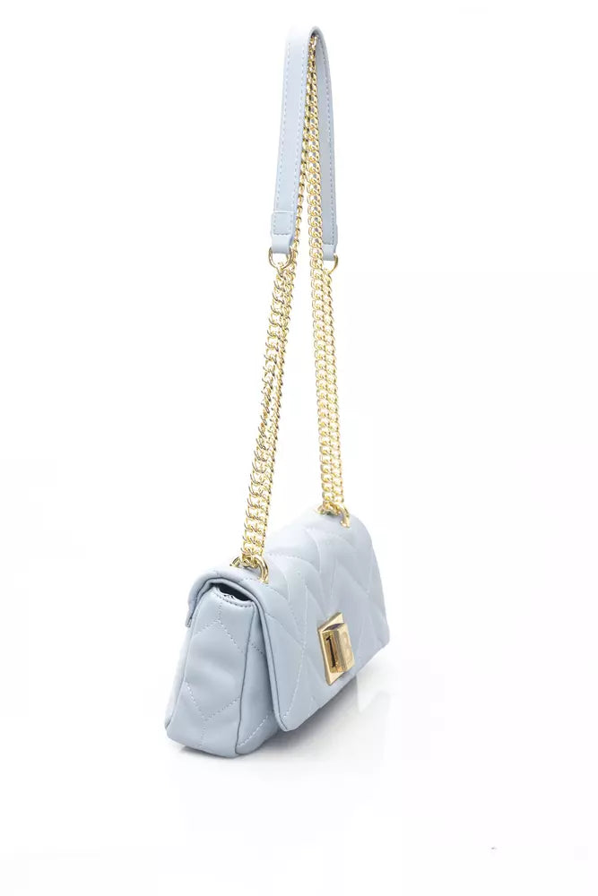 Light Blue Polyethylene Shoulder Bag