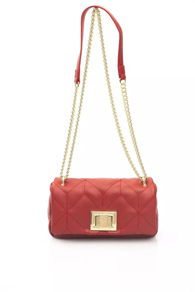 Red Polyethylene Shoulder Bag