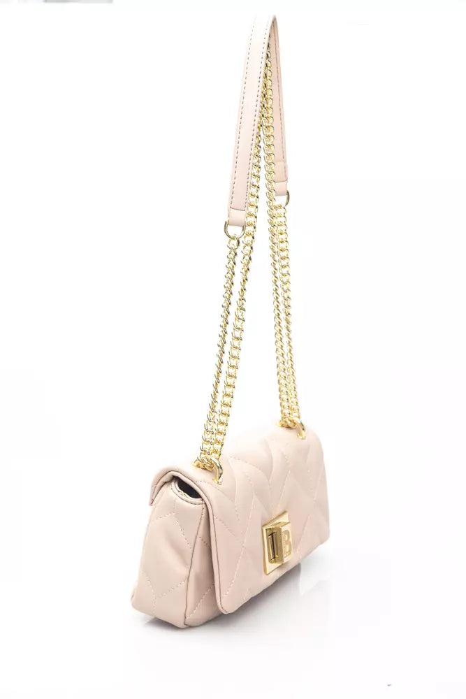 Pink Polyethylene Shoulder Bag