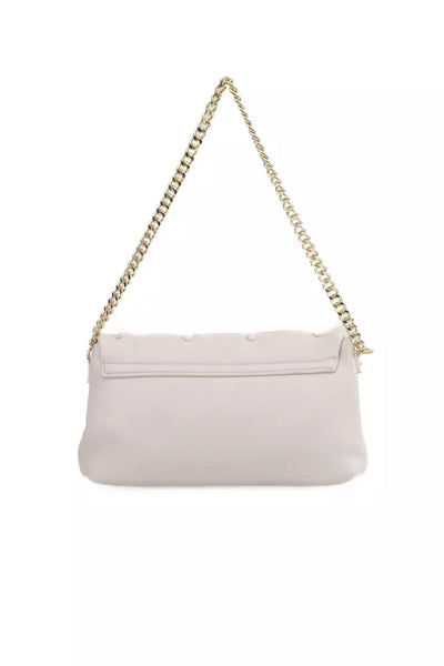 Beige Polyethylene Shoulder Bag