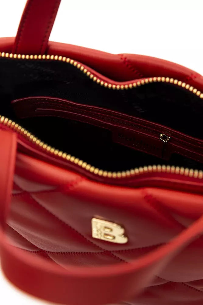 Red Polyethylene Shoulder Bag