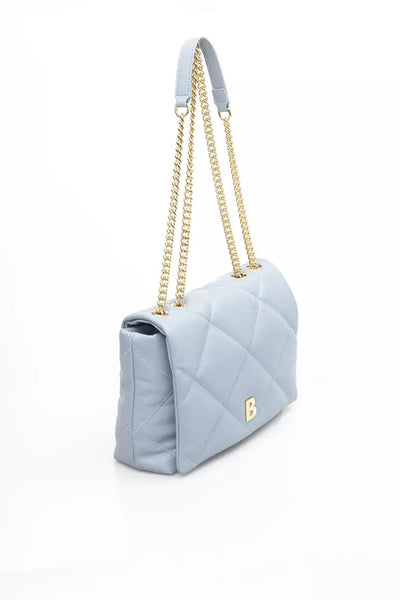 Light Blue Polyethylene Shoulder Bag