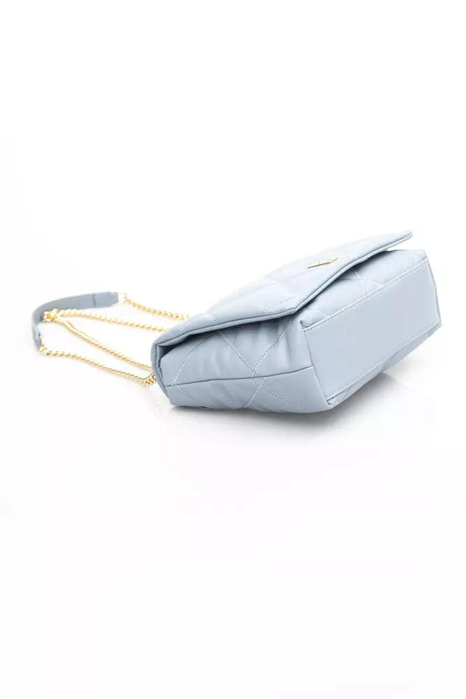 Light Blue Polyethylene Shoulder Bag