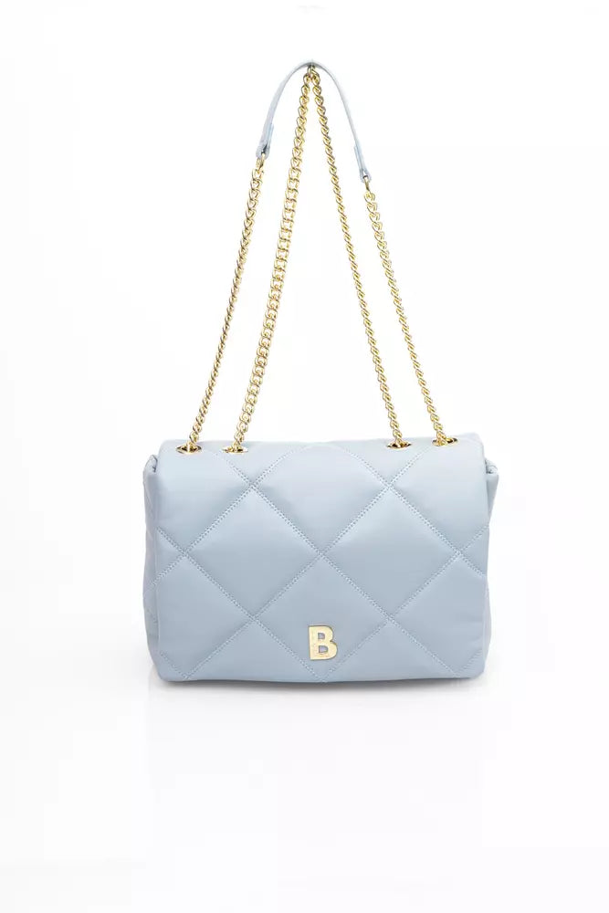 Light Blue Polyethylene Shoulder Bag