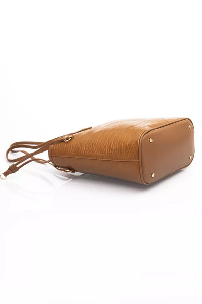 Brown Polyethylene Shoulder Bag