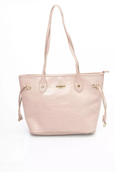 Pink Polyethylene Shoulder Bag