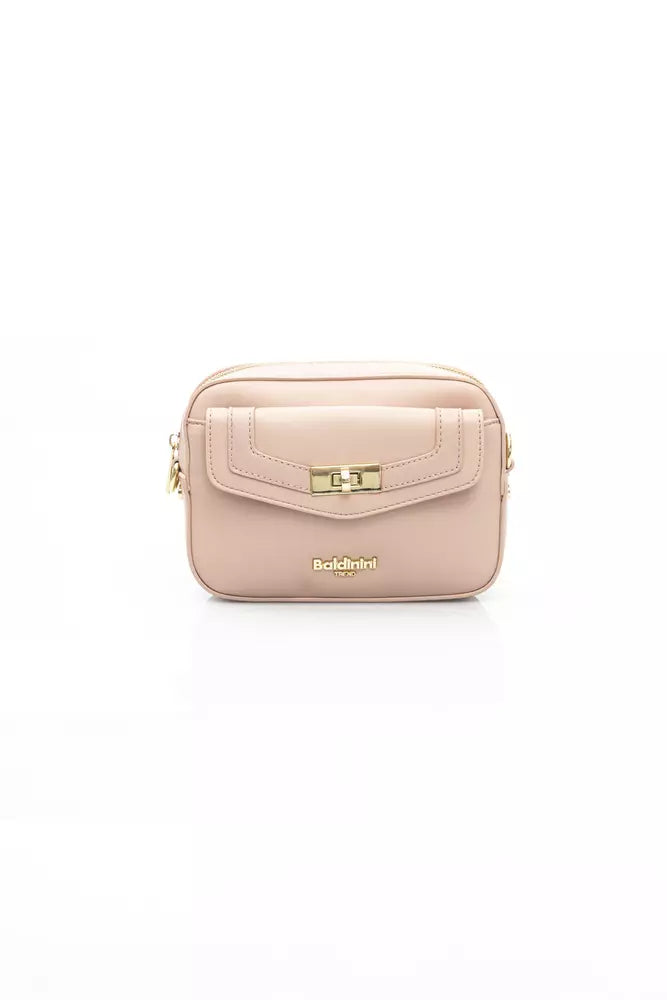 Pink Polyethylene Shoulder Bag