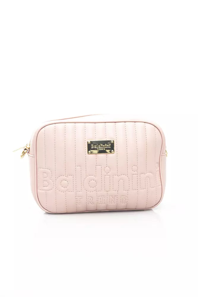 Pink Polyethylene Shoulder Bag