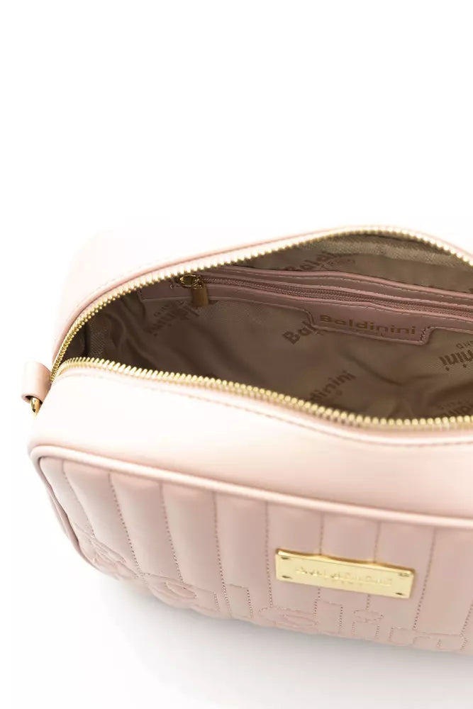 Pink Polyethylene Shoulder Bag