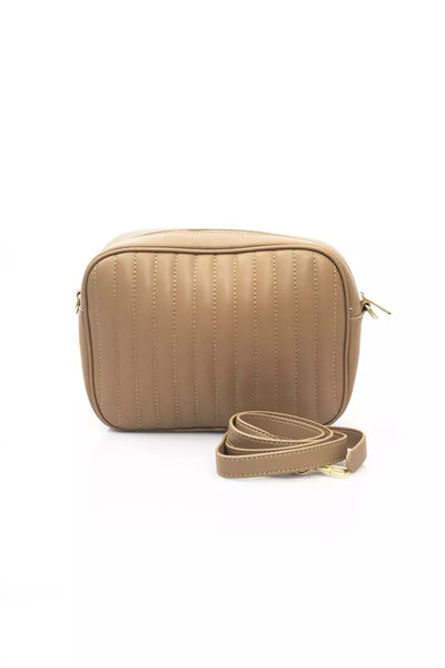 Beige Polyethylene Shoulder Bag