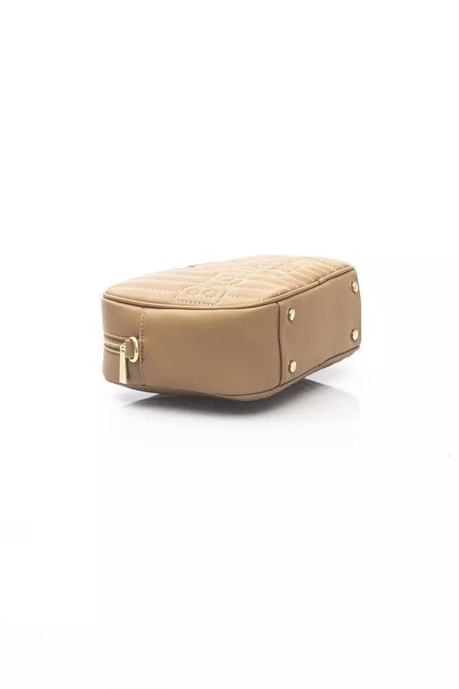 Beige Polyethylene Shoulder Bag