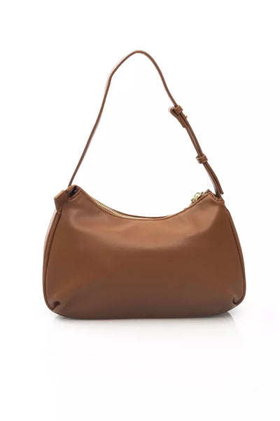 Brown Polyethylene Shoulder Bag