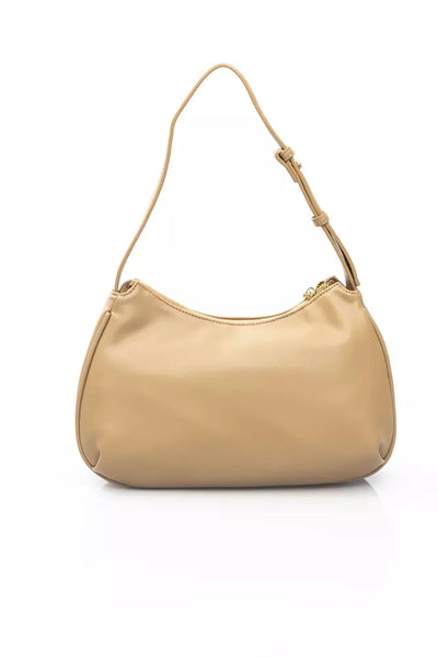 Beige Polyethylene Shoulder Bag