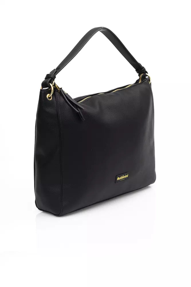 Black Polyethylene Shoulder Bag